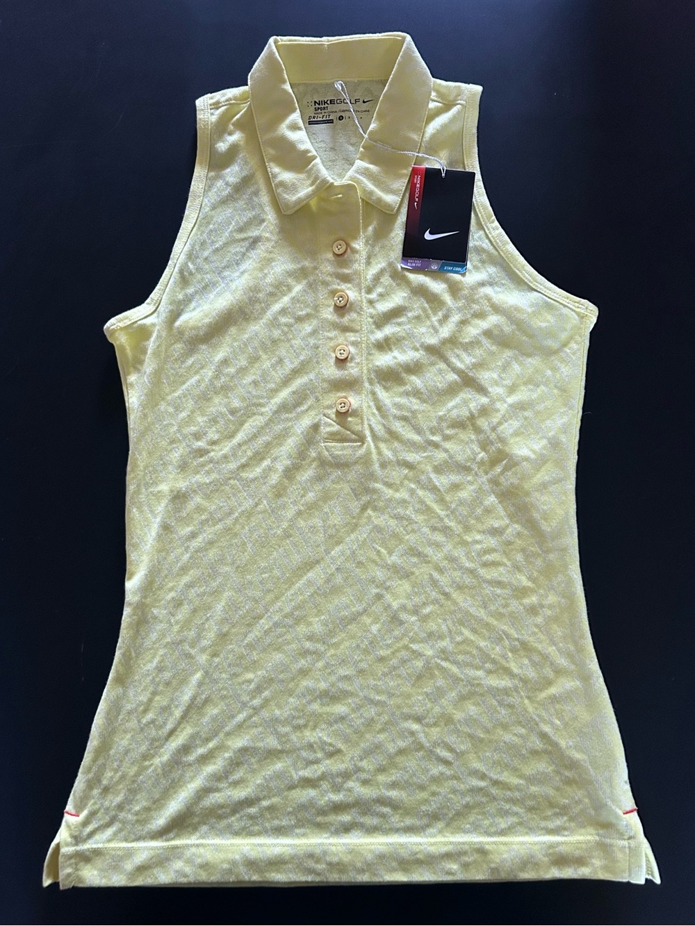 BRIGHT Yellow Nike Women’s Sleeveless Polo Tank